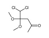 5,5-dichloro-4,4-dimethoxypentan-2-one Structure