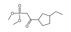 2-dimethoxyphosphoryl-1-(3-ethylcyclopentyl)ethanone结构式