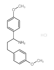 Benzenepropanamine,4-methoxy-a-(4-methoxyphenyl)-,hydrochloride (1:1)结构式