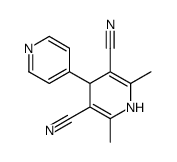 2,6-dimethyl-4-pyridin-4-yl-1,4-dihydropyridine-3,5-dicarbonitrile结构式