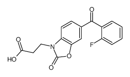 3-[6-(2-fluorobenzoyl)-2-oxo-1,3-benzoxazol-3-yl]propanoic acid Structure