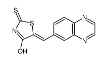 5-(quinoxalin-6-ylmethylidene)-2-sulfanylidene-1,3-thiazolidin-4-one Structure