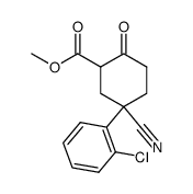 2-carbomethoxy-4-cyano-4-(o-chlorophenyl)cyclohexanone结构式