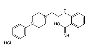 2-[2-(4-phenylpiperazin-1-yl)propylamino]benzamide,hydrochloride Structure