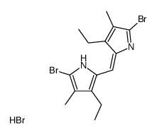 Bis-(3-aethyl-5-brom-4-methyl-pyrrol-2-yl)-methinium-bromid结构式