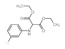 Propanedioicacid, 2-[(3-chlorophenyl)amino]-, 1,3-diethyl ester结构式