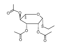 ethyl 2,3,4-tri-O-acetyl-1-thio-α-L-rhamnopyranoside Structure