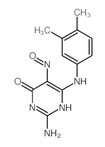 4(3H)-Pyrimidinone,2-amino-6-[(3,4-dimethylphenyl)amino]-5-nitroso- picture