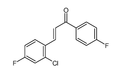 (E)-3-(2-chloro-4-fluorophenyl)-1-(4-fluorophenyl)prop-2-en-1-one结构式