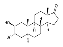 3α-Bromo-2β-hydroxy-5α-androstan-17-one结构式