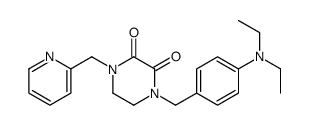 1-((4-(Diethylamino)phenyl)methyl)-4-(2-pyridinylmethyl)-2,3-piperazin edione结构式