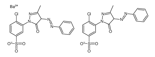 barium 4-chloro-3-[4,5-dihydro-3-methyl-5-oxo-4-(phenylazo)-1H-pyrazol-1-yl]benzenesulphonate结构式