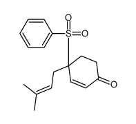 4-(benzenesulfonyl)-4-(3-methylbut-2-enyl)cyclohex-2-en-1-one Structure