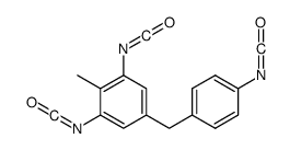 5-(p-isocyanatobenzyl)-2-methyl-m-phenylene diisocyanate structure