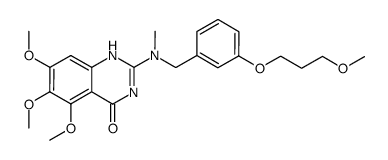 5,6,7-trimethoxy-2-{[3-(3-methyloxy-propoxy)-benzyl]-methyl-amino}-1H-quinazolin-4-one Structure