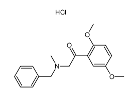 2,5-dimethoxy-ω-(N-benzyl-N-methylamino)acetophenone hydrochloride Structure