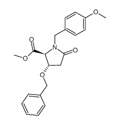 (4S,5S)-4-benzyloxy-1-(4-methoxybenzyl)-2-oxo-proline methyl ester结构式