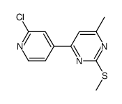 4-(2-chloropyridin-4-yl)-6-methyl-2-(methylthio)pyrimidine Structure