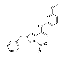 1-benzyl-4-((3-methoxyphenyl)carbamoyl)-1H-pyrrole-3-carboxylic acid Structure