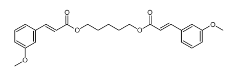 (E)-3-(3-Methoxy-phenyl)-acrylic acid 5-[(E)-3-(3-methoxy-phenyl)-acryloyloxy]-pentyl ester Structure