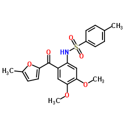 N-[4,5-DIMETHOXY-2-(5-METHYL-FURAN-2-CARBONYL)-PHENYL]-4-METHYL-BENZENESULFONAMIDE Structure