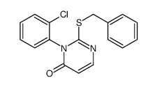 2-benzylsulfanyl-3-(2-chlorophenyl)pyrimidin-4-one结构式