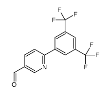 6-(3,5-BIS-TRIFLUOROMETHYL-PHENYL)-PYRIDINE-3-CARBALDEHYDE结构式