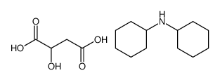 N-cyclohexylcyclohexanamine,2-hydroxybutanedioic acid Structure