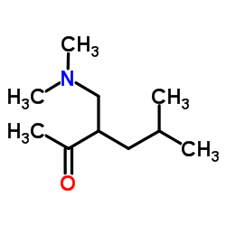 3-[(Dimethylamino)methyl]-5-methyl-2-hexanone Structure