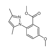 methyl 2-(3,5-dimethylpyrazol-1-yl)-5-methoxybenzoate Structure