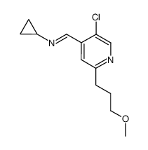 [5-chloro-2-(3-methoxy-propyl)-pyridin-4-ylmethylene]-cyclopropyl-amine结构式