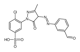 4-chloro-3-[4-[(3-formylphenyl)azo]-4,5-dihydro-3-methyl-5-oxo-1H-pyrazol-1-yl]benzenesulphonic acid结构式