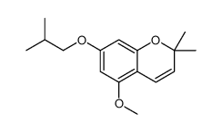 5-methoxy-2,2-dimethyl-7-(2-methylpropoxy)chromene结构式