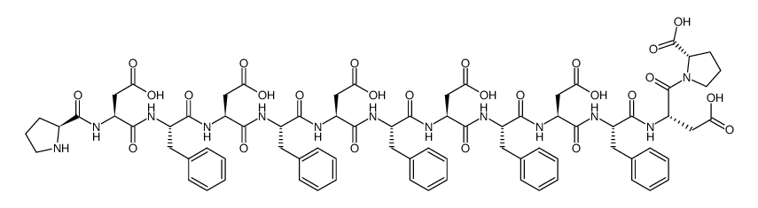Pro-Asp-Phe-Asp-Phe-Asp-Phe-Asp-Phe-Asp-Phe-Asp-Pro结构式