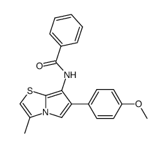 N-[6-(4-methoxy-phenyl)-3-methyl-pyrrolo[2,1-b]thiazol-7-yl]-benzamide结构式