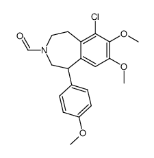 6-Chloro-7,8-dimethoxy-1-(4-methoxy-phenyl)-1,2,4,5-tetrahydro-benzo[d]azepine-3-carbaldehyde Structure