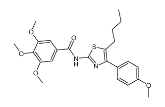 N-[5-n-butyl-4-(4-methoxy-phenyl)-thiazol-2-yl]-3,4,5-trimethoxy-benzamide结构式