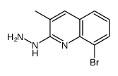 (8-bromo-3-methylquinolin-2-yl)hydrazine Structure