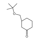 (3R)-3-[(2-methylpropan-2-yl)oxymethyl]cyclohexan-1-one结构式