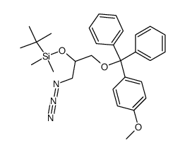 ((1-azido-3-((4-methoxyphenyl)diphenylmethoxy)propan-2-yl)oxy)(tert-butyl)dimethylsilane结构式