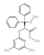 (S)-2-(4,6-二甲基嘧啶-2-氧基)-3-甲氧基-3,3-二苯基丙酸甲酯结构式