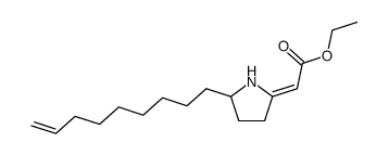 ethyl (Z)-2-(5-(non-8-en-1-yl)pyrrolidin-2-ylidene)acetate结构式