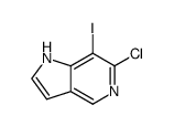 6-氯-7-碘-1H-吡咯并[3,2-c]吡啶结构式