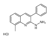 2-Hydrazino-8-methyl-3-phenylquinoline hydrochloride结构式