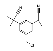 2-[3-(chloromethyl)-5-(2-cyanopropan-2-yl)phenyl]-2-methylpropanenitrile Structure