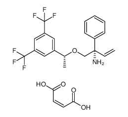 (S)-1-((R)-1-(3,5-bis(trifluoromethyl)phenyl)ethoxy) -2-phenylbut-3- en-2-amine,Maleic acid structure