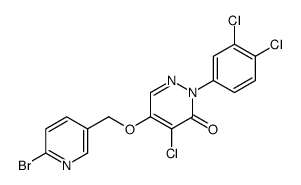 5-[(6-bromopyridin-3-yl)methoxy]-4-chloro-2-(3,4-dichlorophenyl)pyridazin-3-one Structure