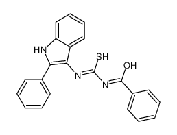 N-[(2-phenyl-1H-indol-3-yl)carbamothioyl]benzamide结构式