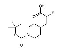 3-{1-[(叔丁氧基)羰基]哌啶-4-基}-2-氟丙酸结构式