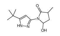 1-(5-tert-butyl-1H-pyrazol-3-yl)-5-hydroxy-3-methylpyrrolidin-2-one Structure